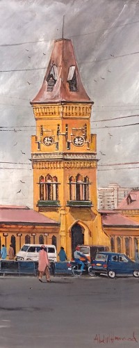 Abdul Hameed, 12 x 30 inch, Acrylic on Canvas, Cityscape Painting, AC-ADHD-170